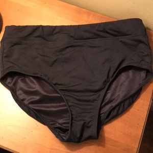 Lands end black bathing suit bottom